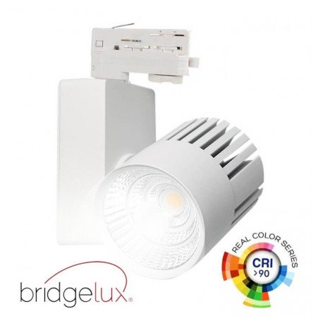 LED-schijnwerper 40W voor 3-fase rails 3CCT Bridgelux 4400 lm CRI+98