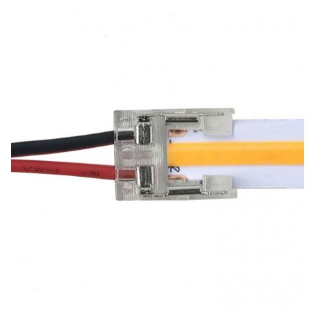 Transparante connector ledstrip COB en SMD 10mm IP20 zonder solderen