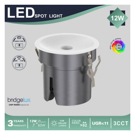 LED Downlight OMNIA 3CCT UGR11 CRI+92 6/9/12W