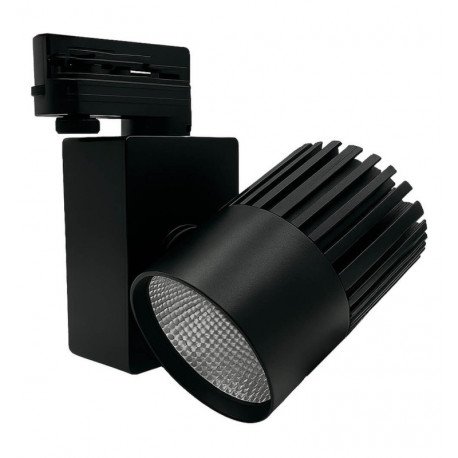Led-schijnwerper 40W 3-fase rail zwart 3CCT CRI+92 Bridgelux