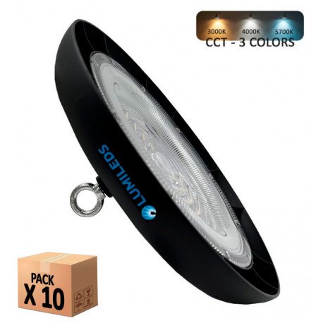 LED UFO high-bay 100W industriële lamp NEW TITAN 3CCT zonder knipperen