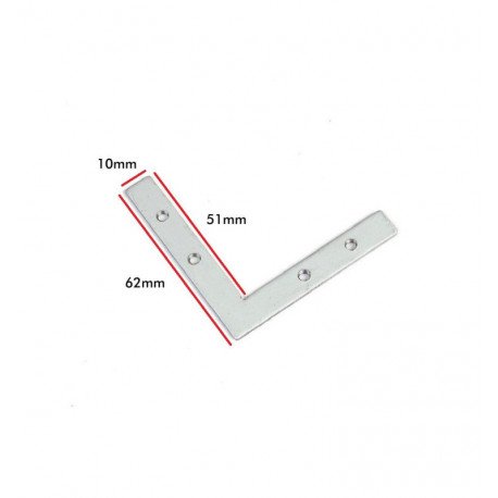 L-verbindings-/versterkingsbeugel voor aluminiumprofiel