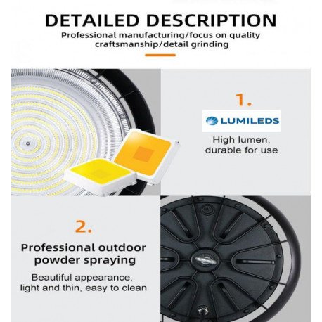 Campana LED UFO 200W industrial CCT 3 colores LUMILEDS SMD 2835
