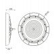 LED UFO high-bay 200W industrieel CCT 3 kleuren LUMILEDS SMD 2835