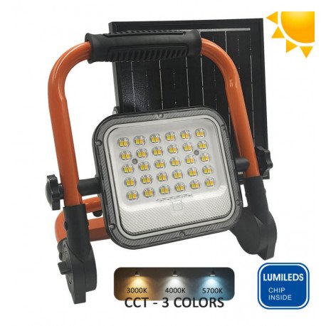 Draagbare solar led-schijnwerper 50W 3CCT IP65 voor buiten
