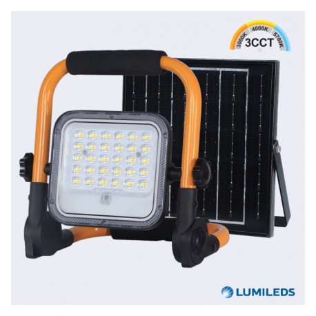 Draagbare solar led-schijnwerper 50W 3CCT IP65 voor buiten