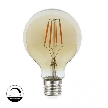 LED Filament Vintage Bulb 6W E27 G80 Gold Dimmable