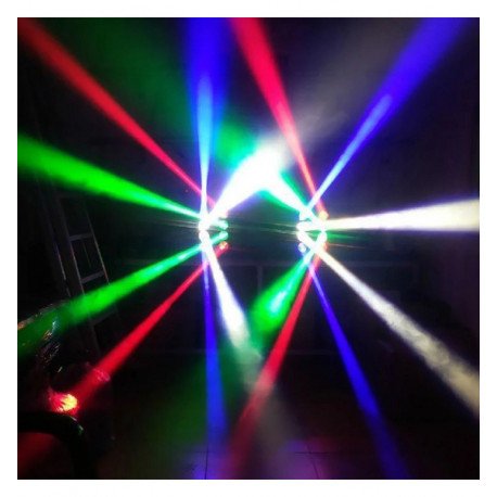 Led-schijnwerper 30W Boston mobiel DMX 7 kleuren en 7 gobos