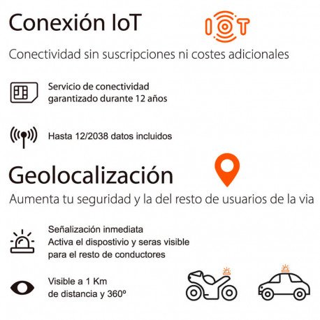 Led-baliza V16 nood DGT met geolocatie 3.0
