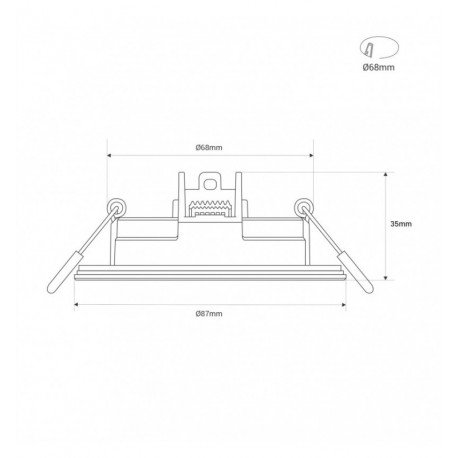 Downlight LED 5W IP65 dimbaar TRIAC voor vochtige ruimtes
