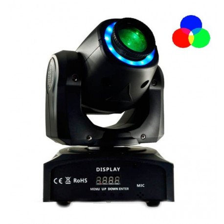 Proyector LED 30W Boston móvil DMX 7 colores y 7 gobos