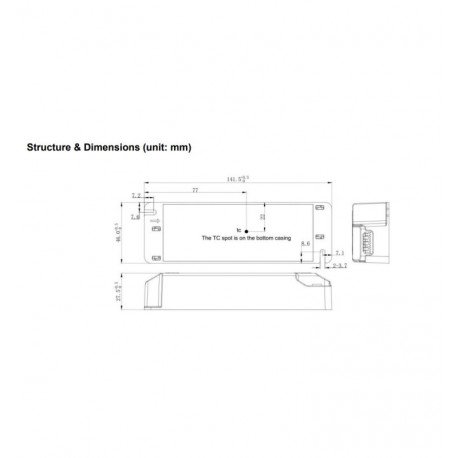 LED TRIAC Dimmable Driver LIFUD No Flicker 9-42V 400-750mA