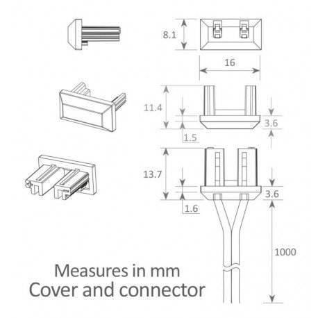 LED Power Supply Quick Connector 100cm EASY CONNECT 12V
