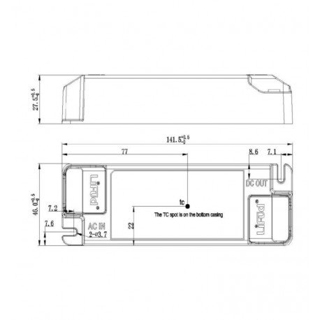 LED Driver DALI/PUSH 30W No Flicker 9-42V 400-750mA