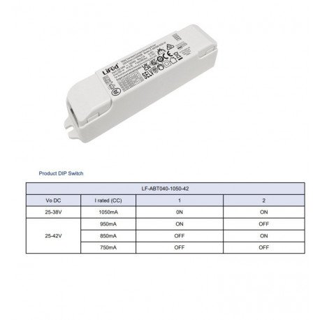 LED-driver TRIAC dimbaar Lifud 25-42V zonder flikkering tot 40W