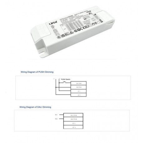 LED-driver DALI/PUSH 9-42V 700-1050mA no flicker tot 40W