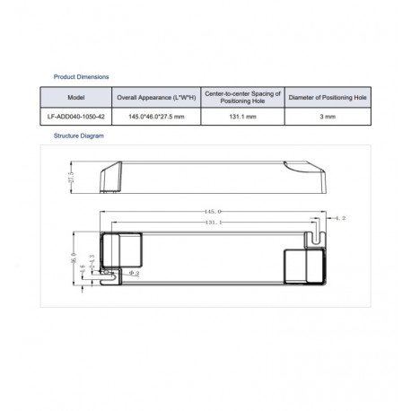 LED Driver DALI/PUSH 9-42V 700-1050mA No Flicker up to 40W