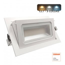 LED-schijnwerper 40W rechthoekig kantelbaar 3CCT 120° zonder flikkeren