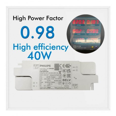 Panel LED 60x60 40W pack 10 slim frame 4000Lm 4000K