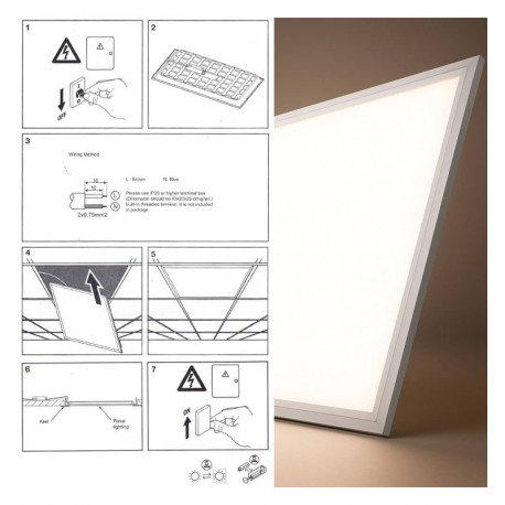Led paneel 60x60 40W pack 10 slim frame 4000 lm 4000K