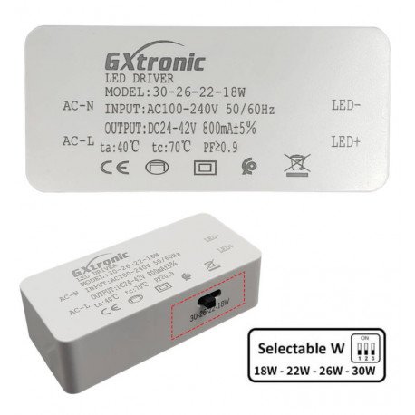 Downlight LED 30W GXtronic 3CCT CRI+92 IP65 Ø145mm