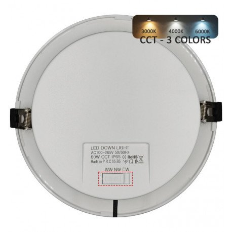 Downlight LED 60W GXtronic 3CCT CRI+92 IP65, inbouw Ø205mm