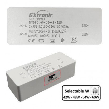 Downlight LED 60W GXtronic 3CCT CRI+92 IP65, inbouw Ø205mm