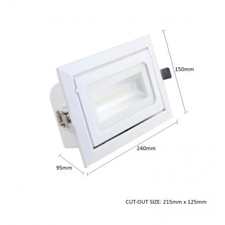 Led schijnwerper 40W rechthoekig dimbaar Lifud kantelbaar