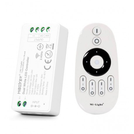 LED controller monocolor/CCT 12-24V 2,4GHz + RF-afstandsbediening
