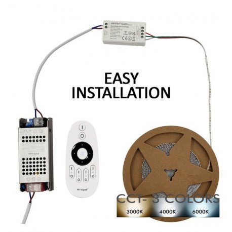 LED controller monocolor/CCT 12-24V 2,4GHz + RF-afstandsbediening