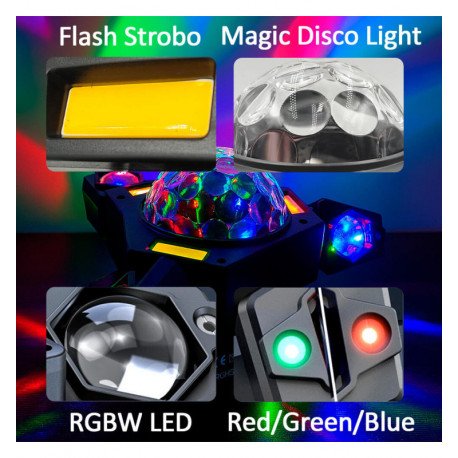 LED Floodlight 80W PRO BEAM RGBW with Laser DMX512
