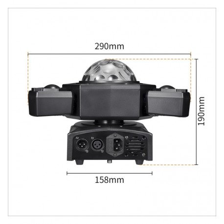 LED Floodlight 80W PRO BEAM RGBW with Laser DMX512