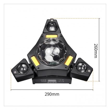 LED Floodlight 80W PRO BEAM RGBW with Laser DMX512