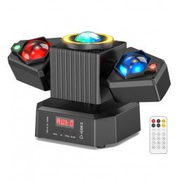 LED-schijnwerper met bewegend kop 50W RGBW, laser en DMX512 (19CH)