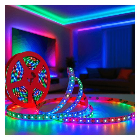 Tira LED 24V RGB+CCT 10m IP20 para decoración interior