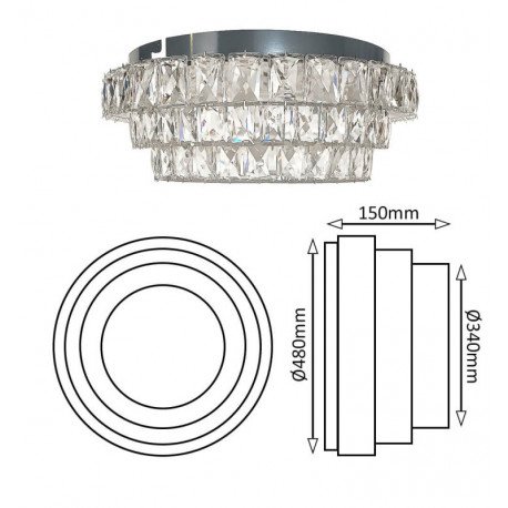 LED Decorative Lamp 80W CCT with Remote