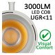 Led schijnwerper 30W PARIS 1-fase rail 24° UGR11 zonder verblinding