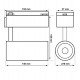 Led schijnwerper 30W PARIS 1-fase rail 24° UGR11 zonder verblinding