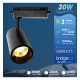 Ledschijnwerper 30W 1-fase carril PARIS zwart 24° UGR11