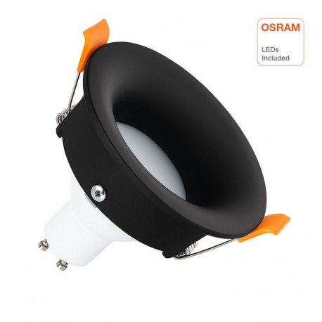 LED Downlight 6W Recessed Circular Black IP65 for Bathroom