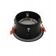 Downlight LED 6W empotrable circular negro IP65 para baño