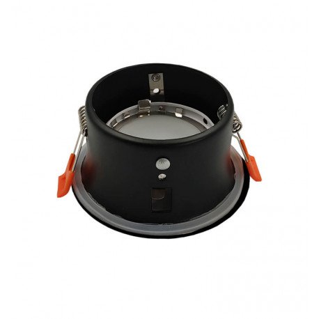 Downlight LED 6W empotrable circular negro IP65 para baño