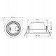 Downlight LED 6W empotrable circular negro IP65 para baño