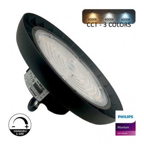 LED industrial UFO-high-bay 120W/100W/80W 3CCT 1-10V Philips