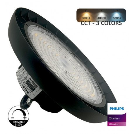 LED UFO high-bay 3CCT 200W-160W-120W 1-10V Philips Xitanium