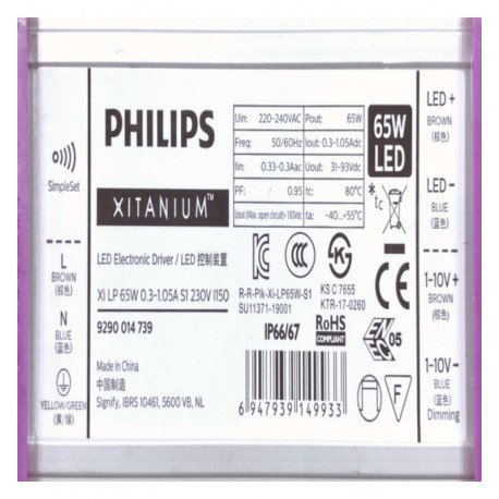 Philips Xitanium programmeerbare led-driver 65W 1050mA