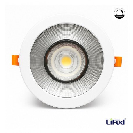 Downlight LED 40W inbouw dimbaar IP65 3CCT CRI+92
