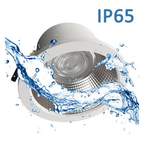 Downlight LED 40W inbouw dimbaar IP65 3CCT CRI+92