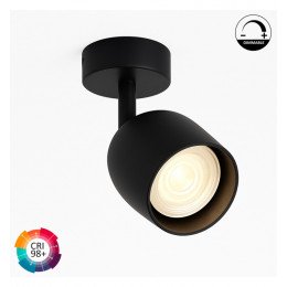LED Wall Light 8W TRIAC Adjustable 24° CRI+98 Black