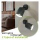 Wand- en plafondlamp led 8W TRIAC kantelbaar 24° CRI+98 zwart